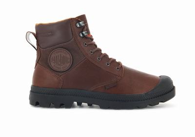 Botas Palladium PAMPA SHIELD WP+ LTH Hombre Mahogany | Costa Rica-03628